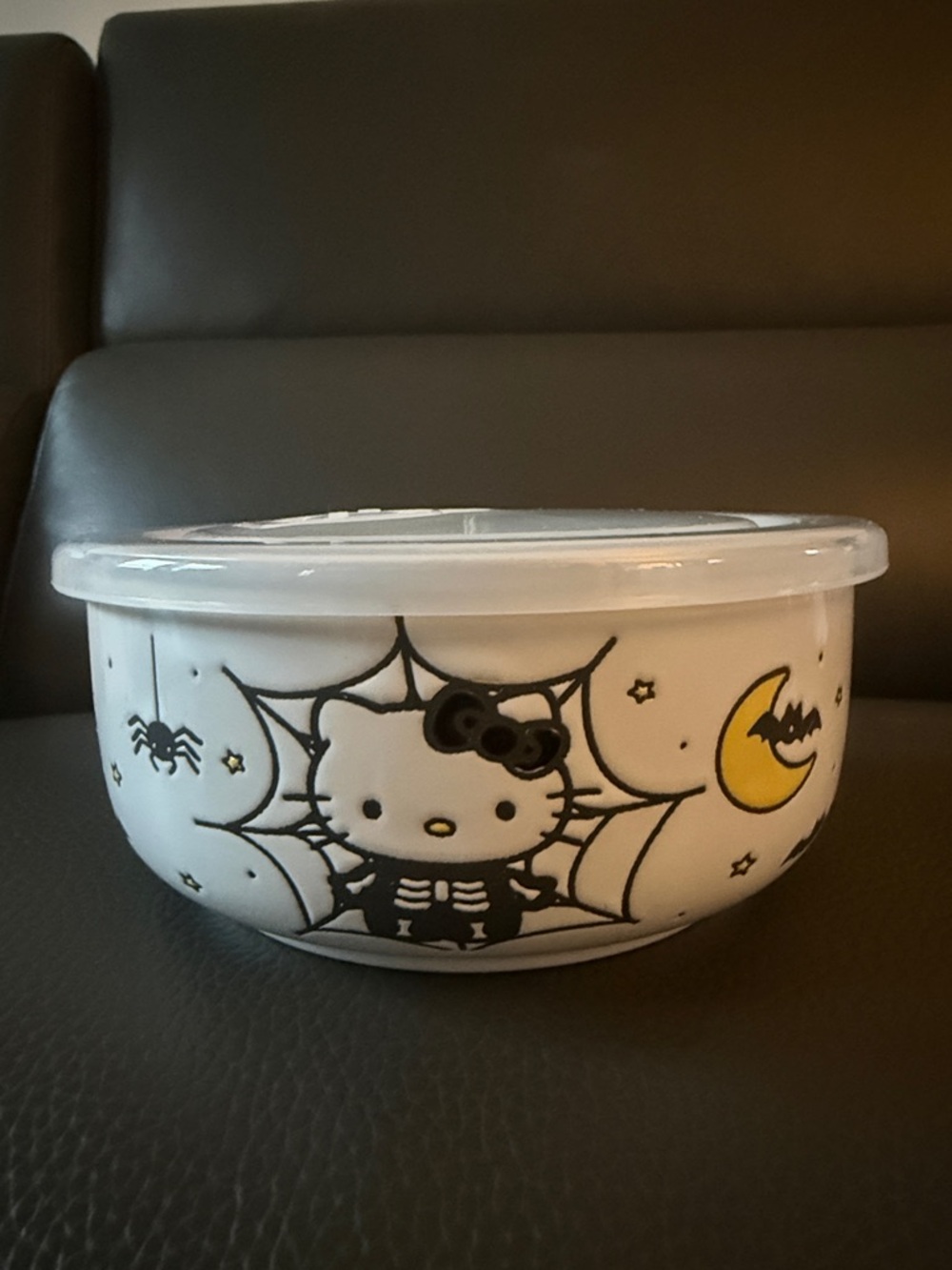 Hello Kitty Halloween ceramic covered bowl
